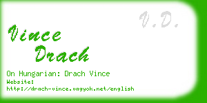 vince drach business card